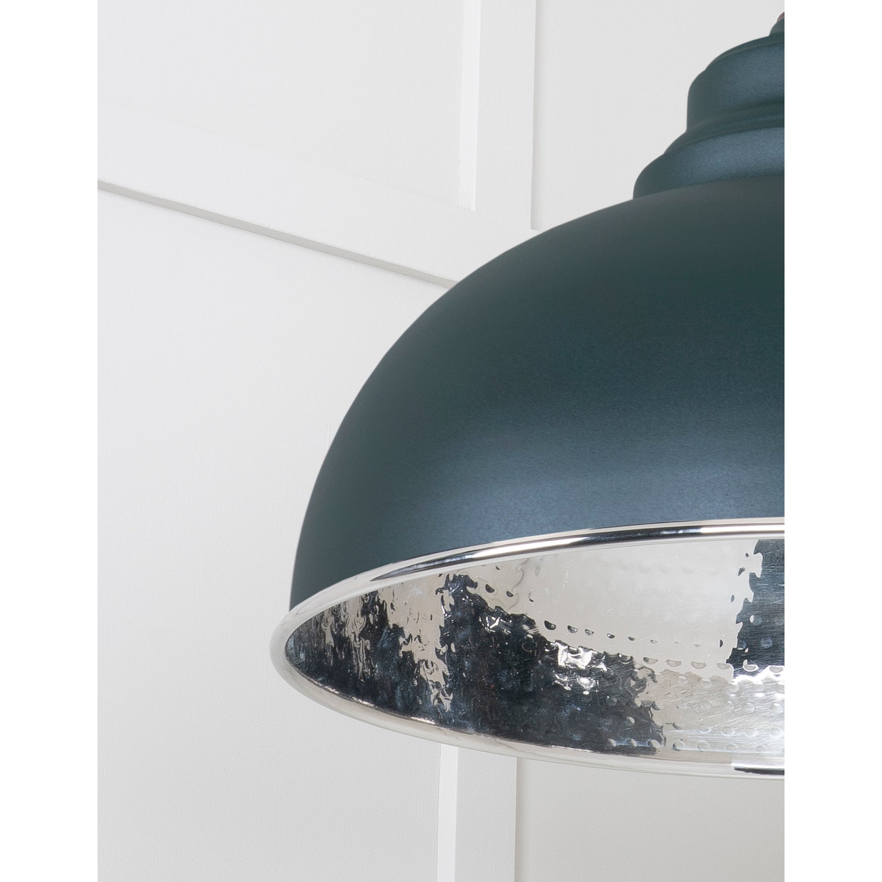 Hammered Nickel Harborne Pendant in Dingle | From The Anvil-Harborne-Yester Home