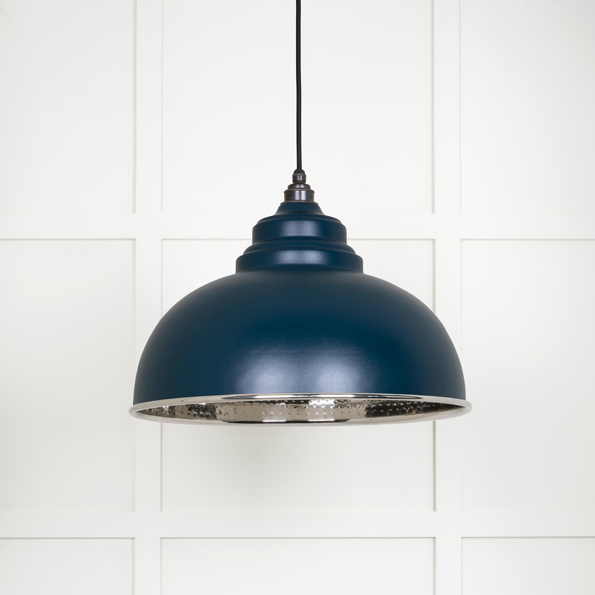 Hammered Nickel Harborne Pendant in Dusk | From The Anvil - Harborne - From The Anvil - Yester Home