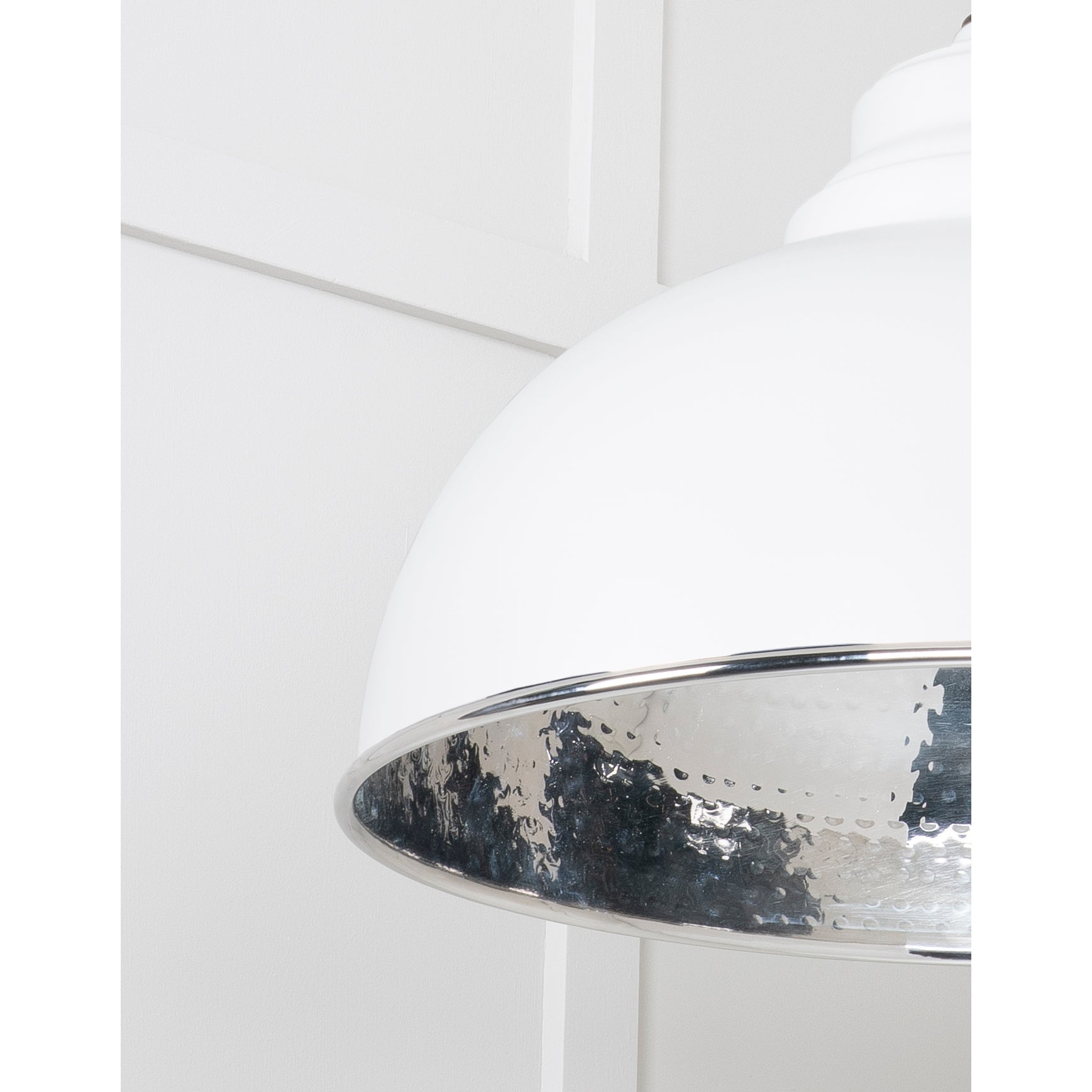 Hammered Nickel Harborne Pendant in Flock | From The Anvil-Harborne-Yester Home