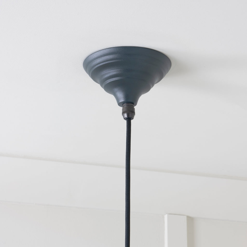 Hammered Nickel Harborne Pendant in Soot | From The Anvil-Harborne-Yester Home