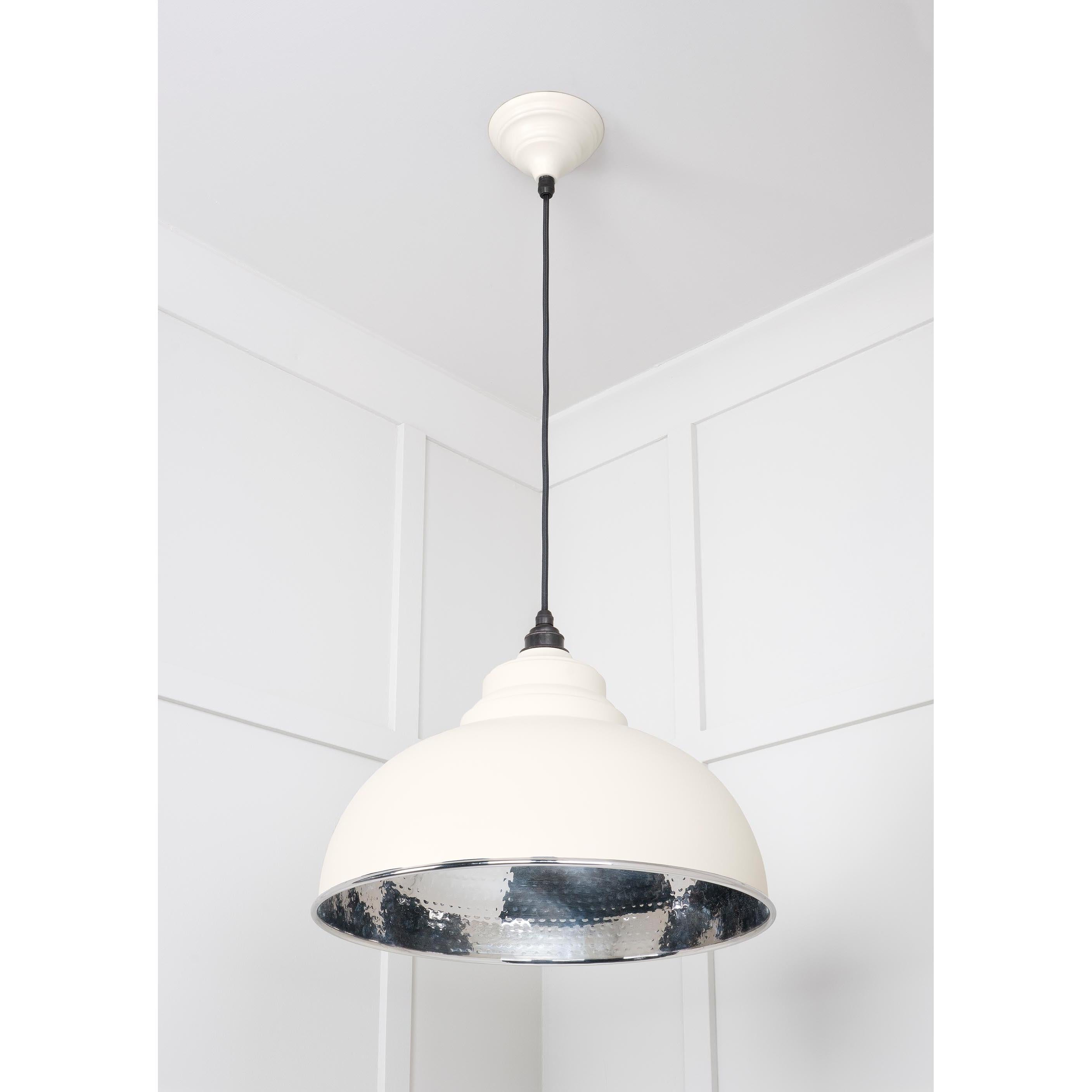 Hammered Nickel Harborne Pendant in Teasel | From The Anvil - Harborne - From The Anvil - Yester Home