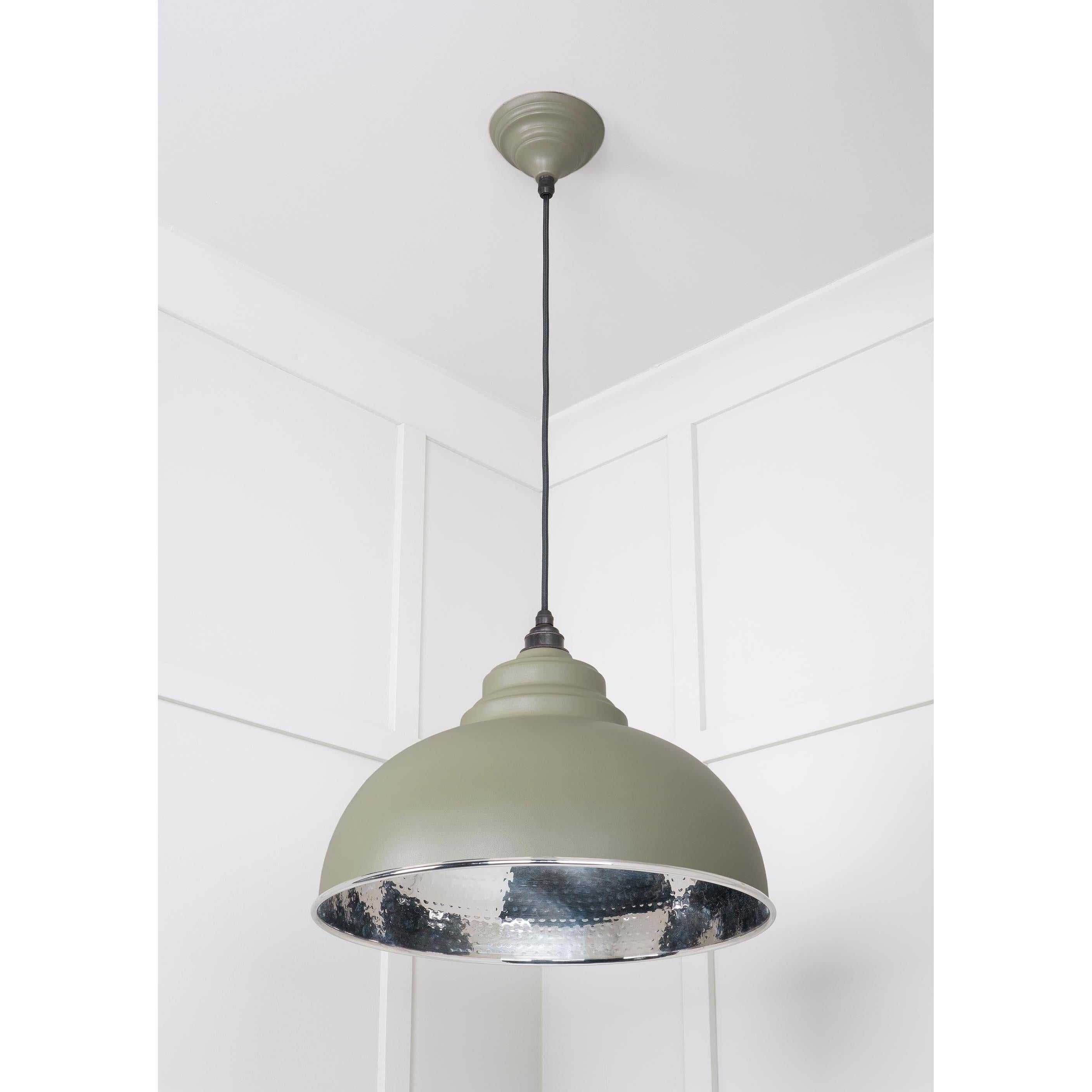 Hammered Nickel Harborne Pendant in Tump | From The Anvil - Harborne - From The Anvil - Yester Home