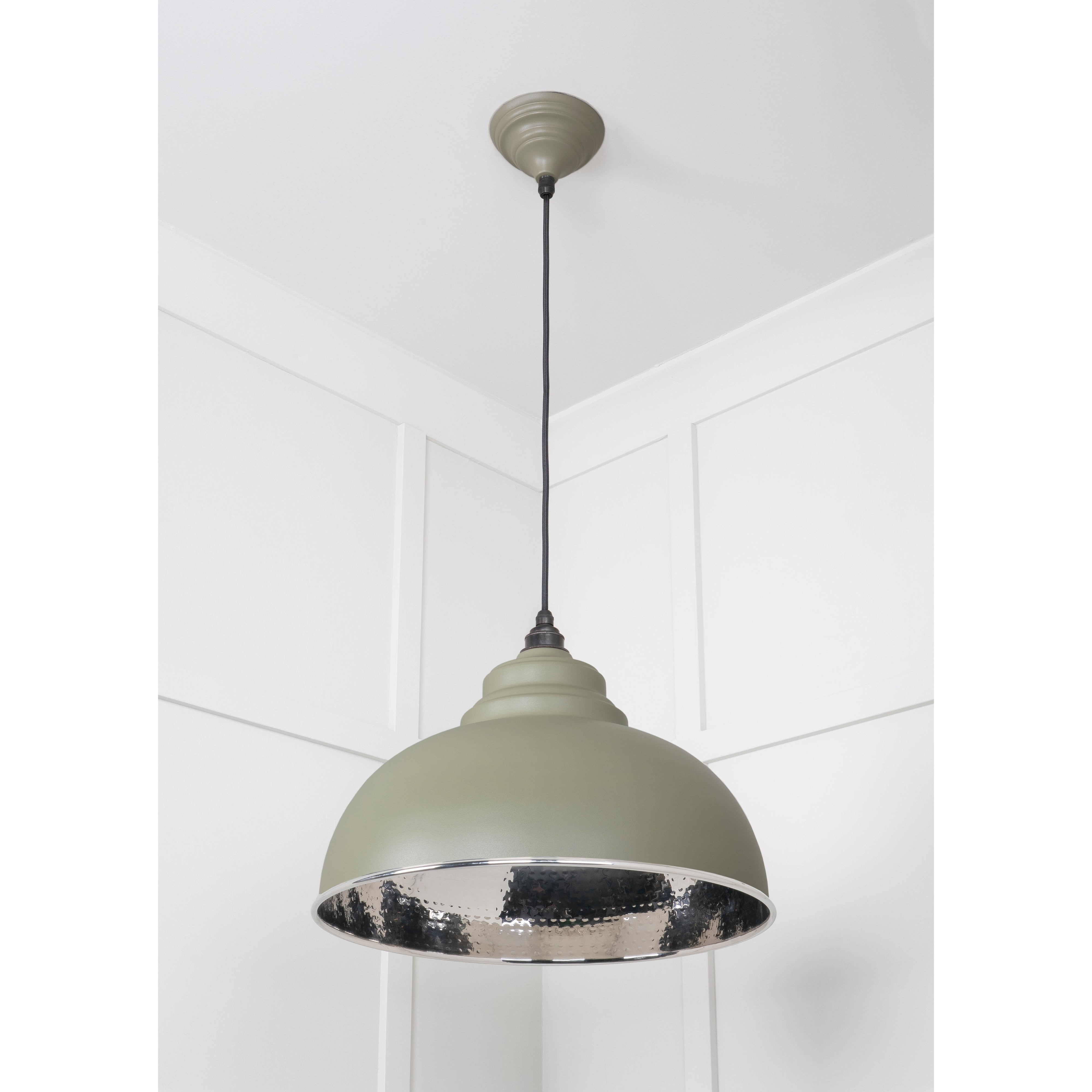 Hammered Nickel Harborne Pendant in Tump | From The Anvil-Harborne-Yester Home