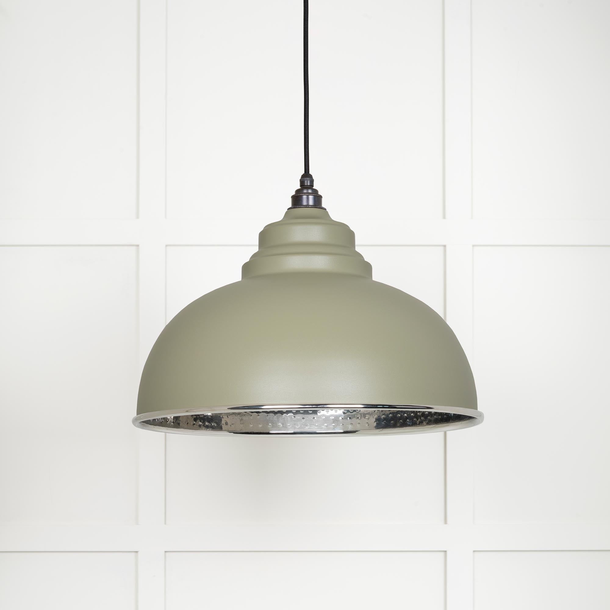 Hammered Nickel Harborne Pendant in Tump | From The Anvil - Harborne - From The Anvil - Yester Home