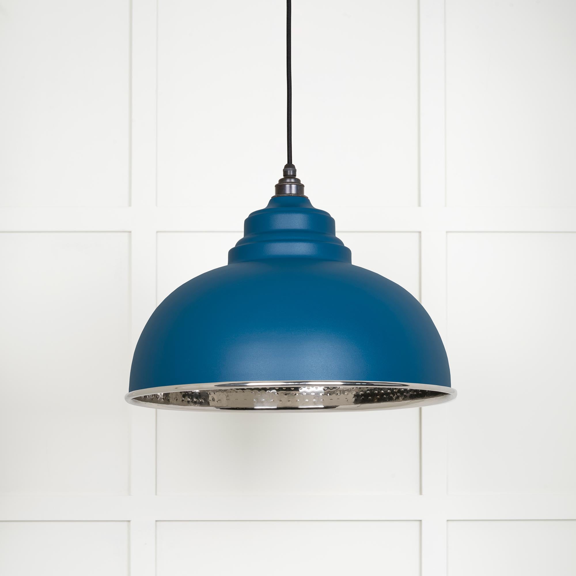 Hammered Nickel Harborne Pendant in Upstream | From The Anvil - Harborne - From The Anvil - Yester Home