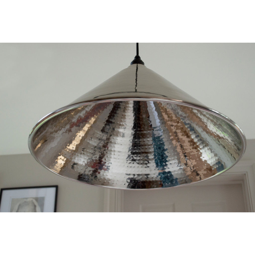 Hammered Nickel Hockley Pendant | From The Anvil-Hockley-Yester Home