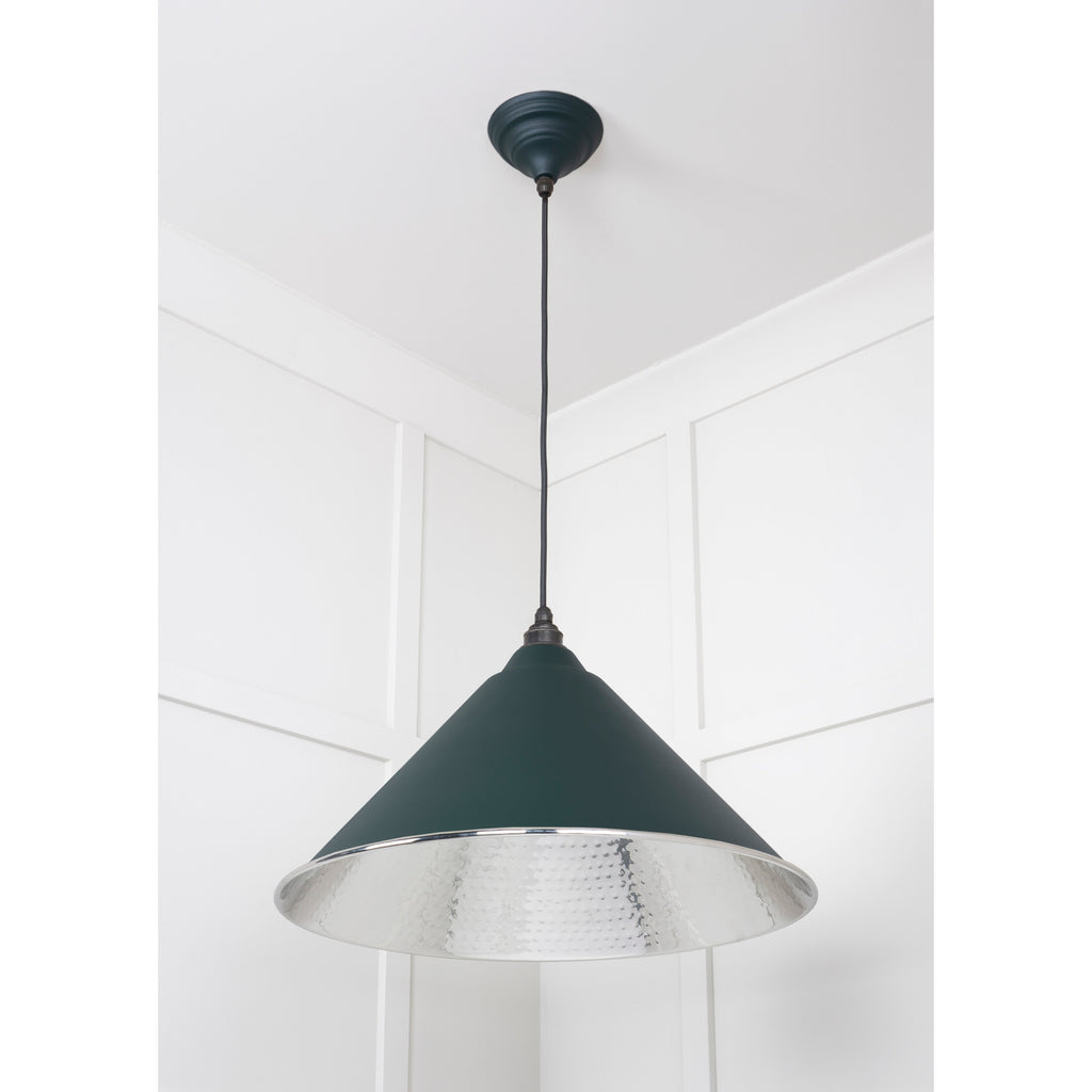 Hammered Nickel Hockley Pendant in Dingle | From The Anvil-Hockley-Yester Home