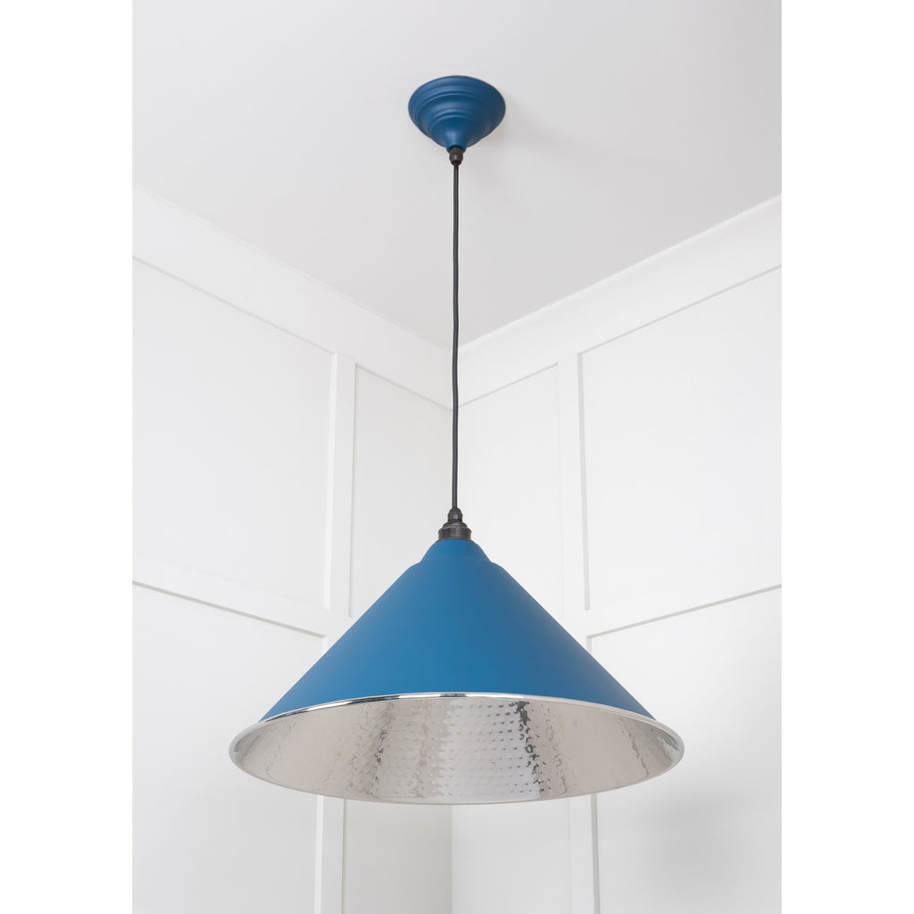 Hammered Nickel Hockley Pendant in Upstream | From The Anvil-Hockley-Yester Home