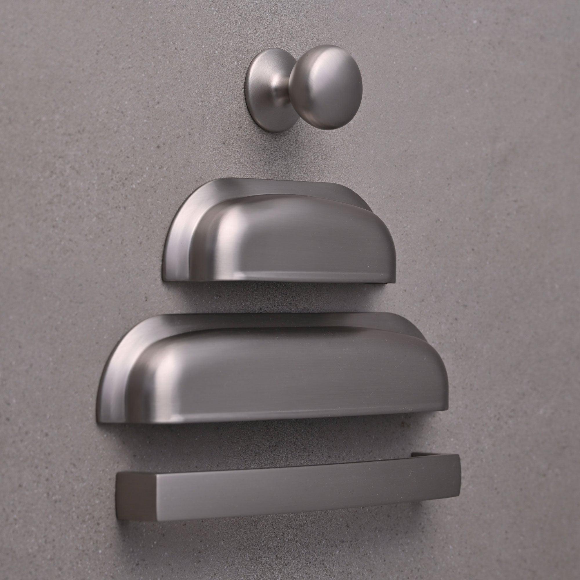 Hampton Brushed Satin Nickel Cupboard Handles-Cabinet Handles-Yester Home