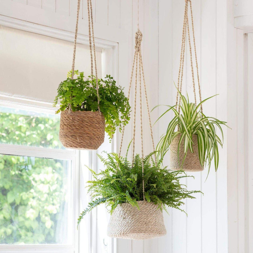 Hanging Jute Plant Pots-Plant Pots-Yester Home