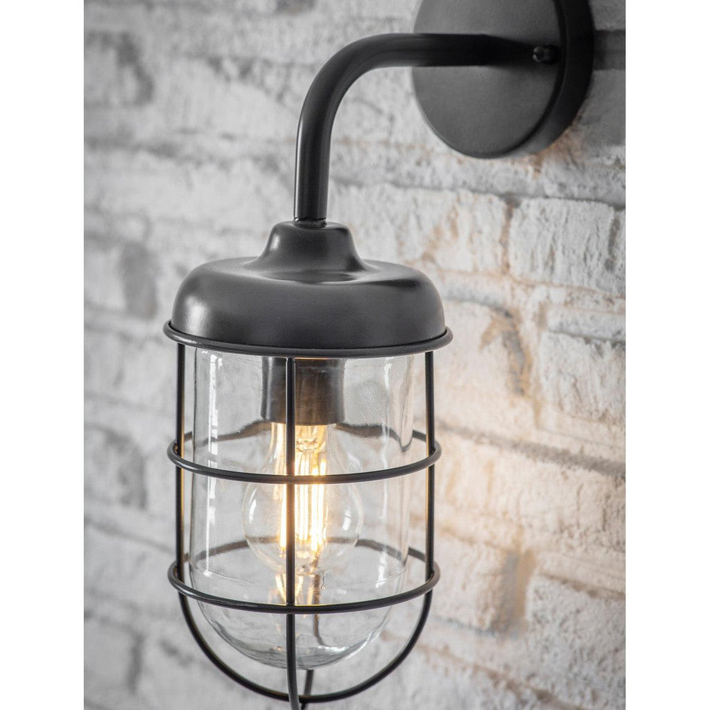 Harbour Wall Light in Carbon - Steel-Outdoor Lighting-Yester Home