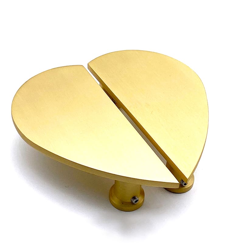 Heart Brass Cabinet Door Handles Satin Brass-Cabinet Handles-Yester Home