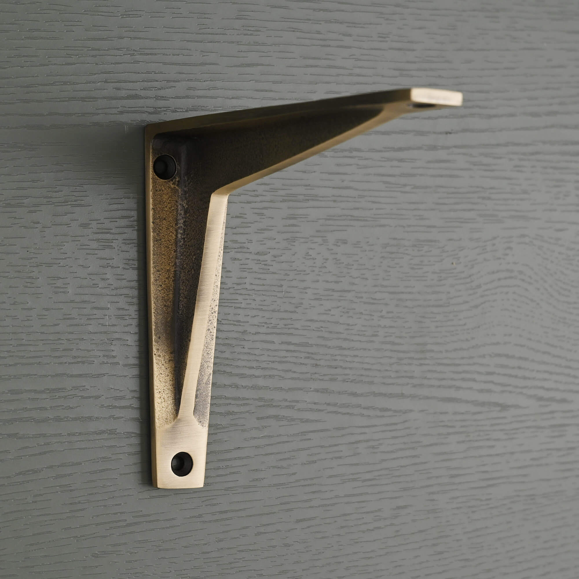 Heritage Shelf Bracket | Aged Brushed Brass - Brass Shelf Brackets - Yester Home - Yester Home