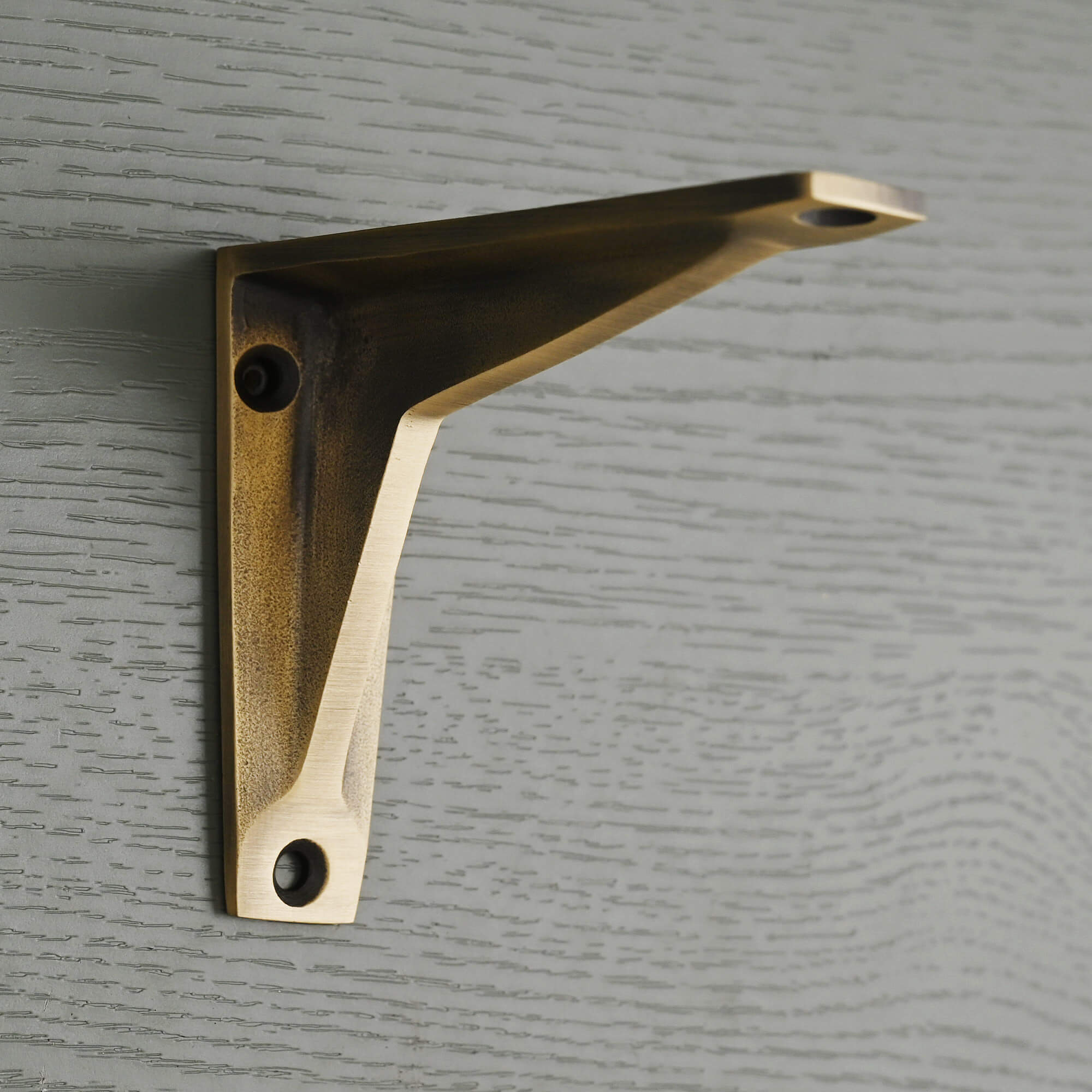 Heritage Shelf Bracket | Aged Brushed Brass - Brass Shelf Brackets - Yester Home - Yester Home