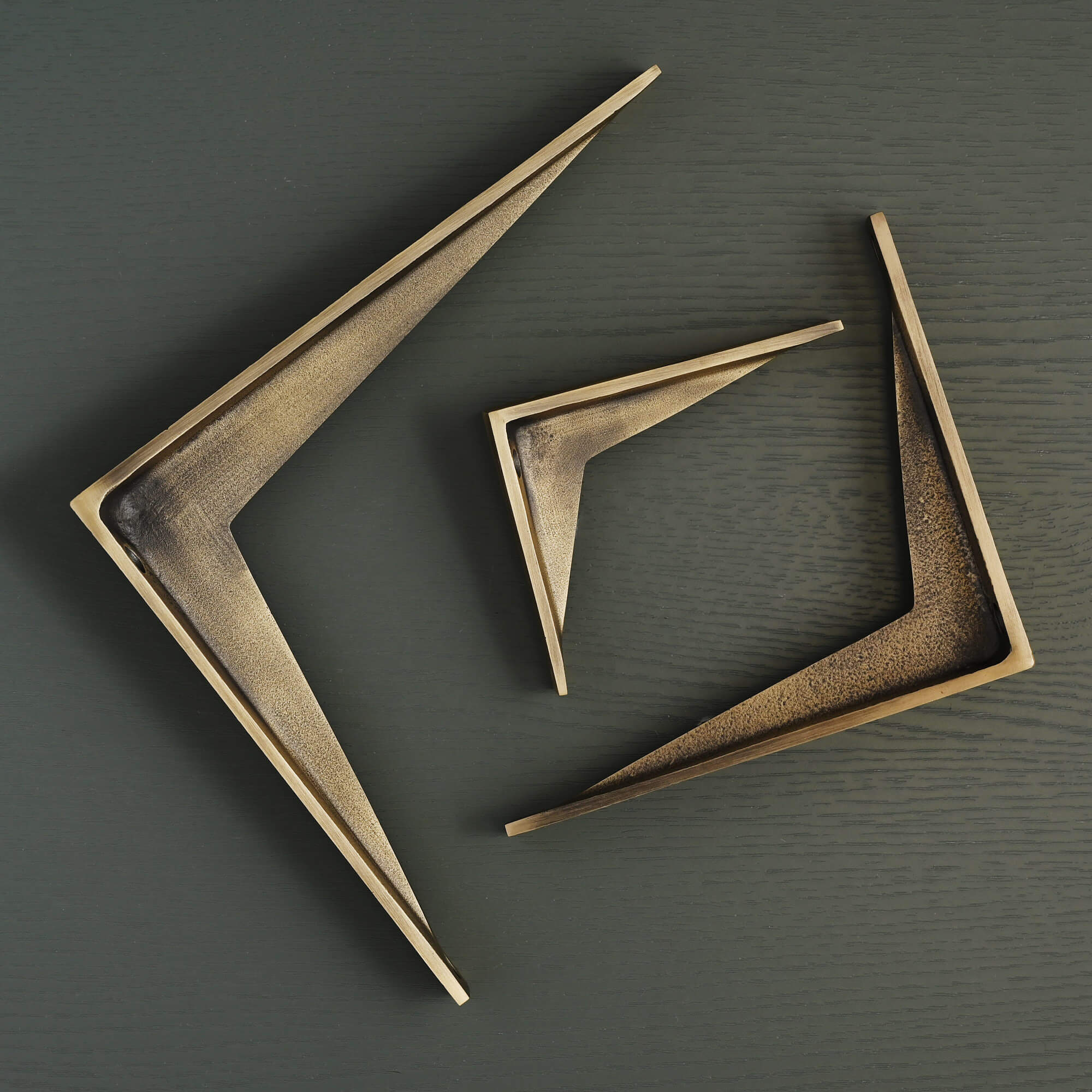 Heritage Shelf Bracket | Aged Brushed Brass - Brass Shelf Brackets - Yester Home - Yester Home