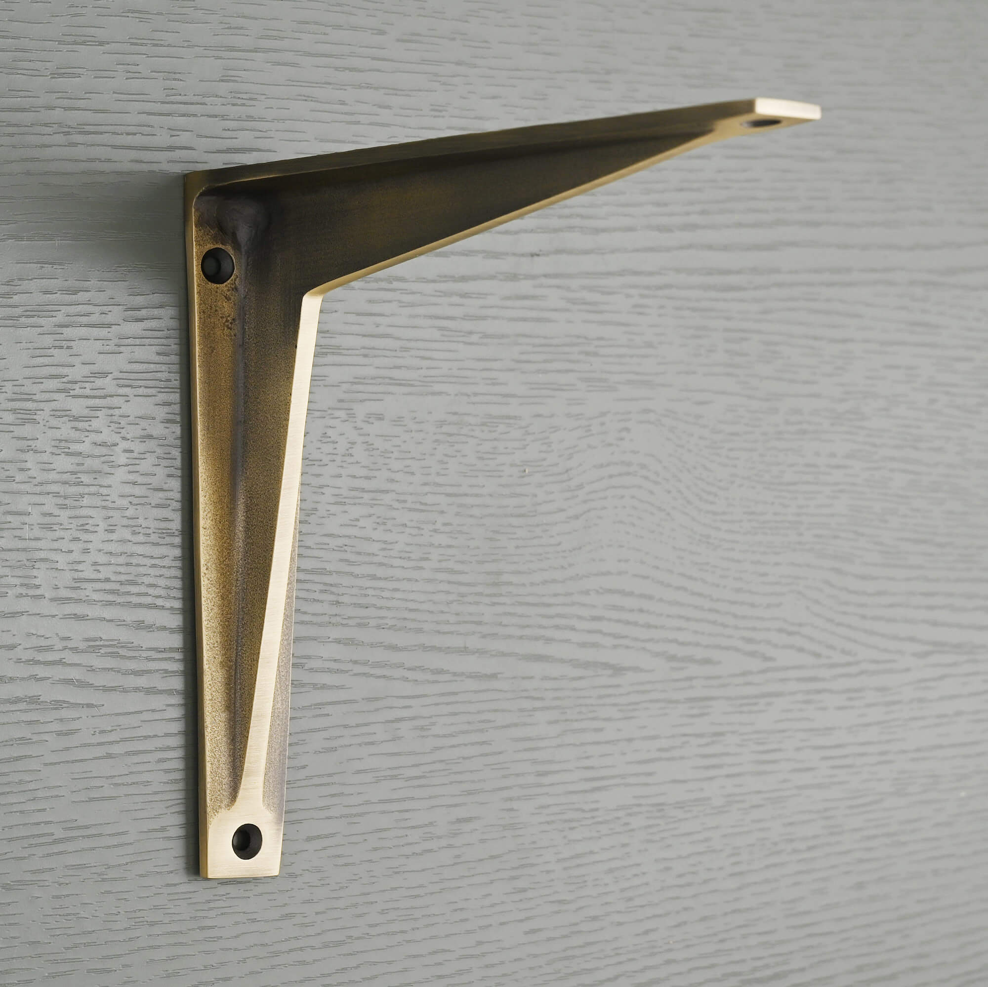 Heritage Shelf Bracket | Aged Brushed Brass - Brass Shelf Brackets - Yester Home - Yester Home