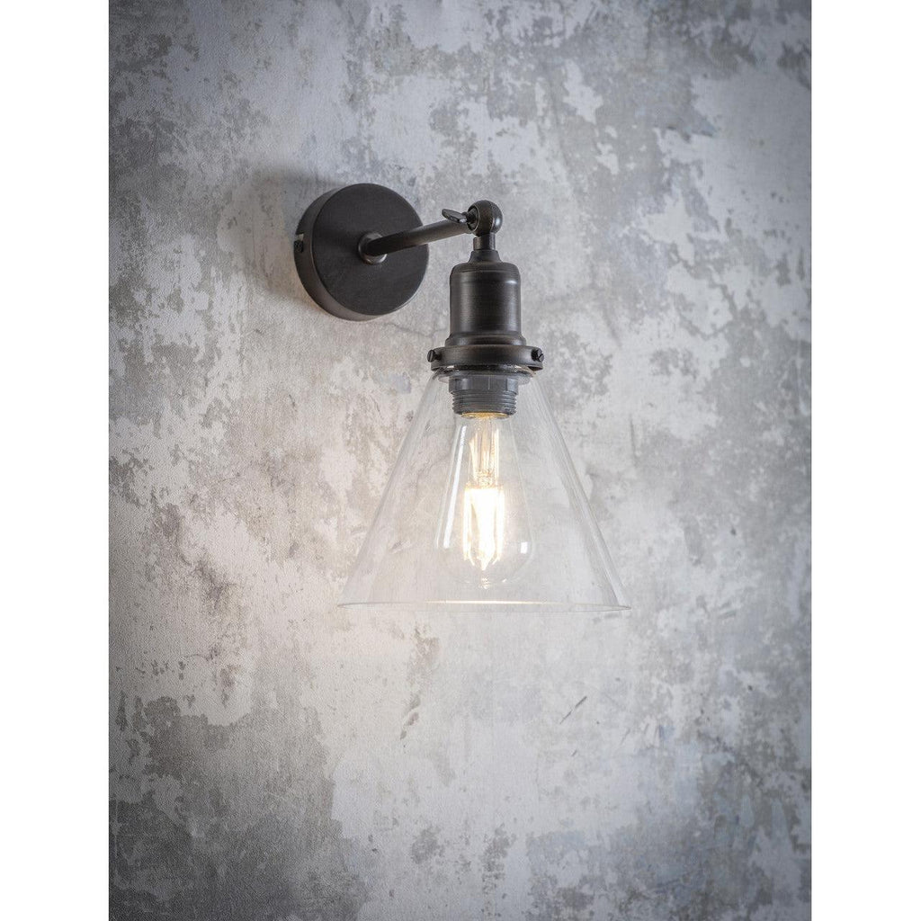 Hoxton Cone Wall Light - Antique Bronze-Wall Lights-Yester Home