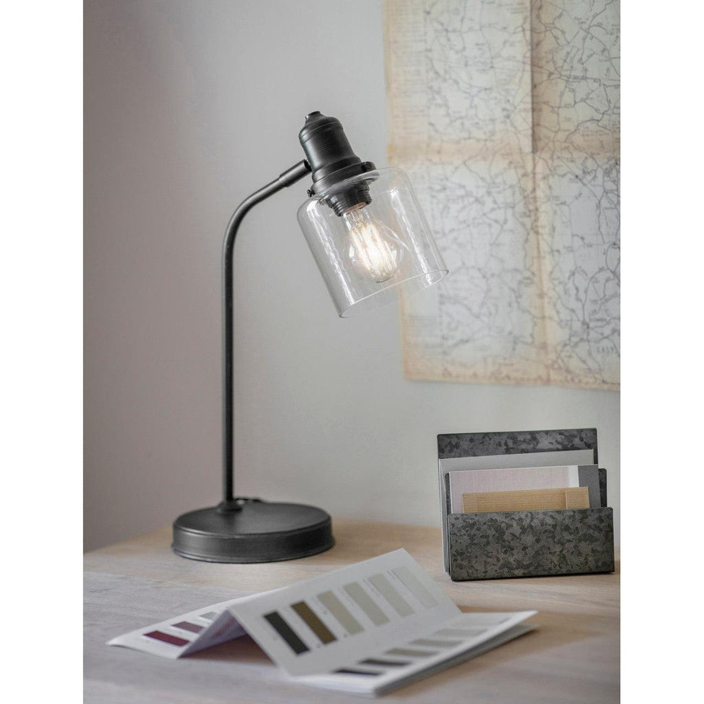 Hoxton Cylinder Table Lamp in Black - Steel-Table & Desk Lamps-Yester Home