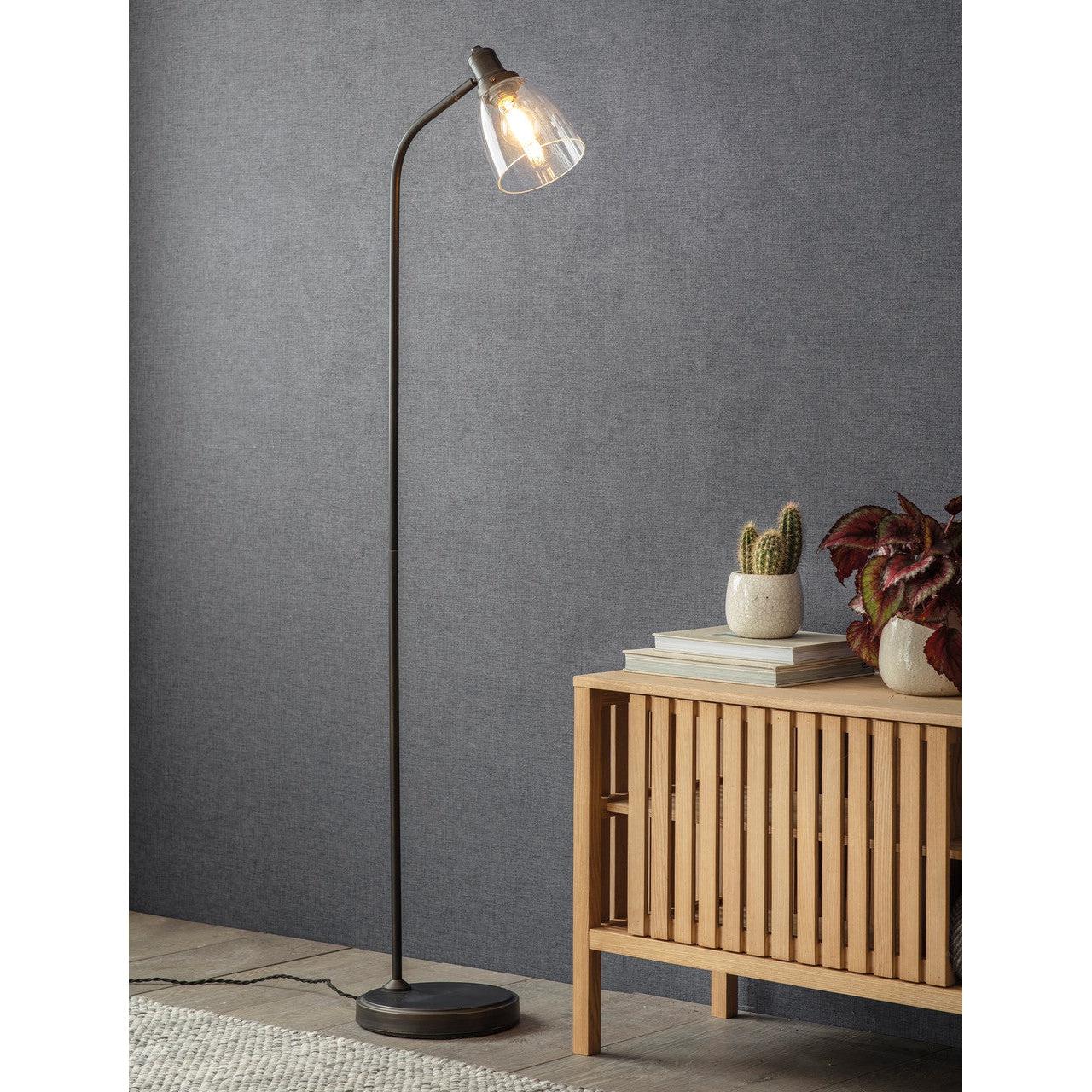 Hoxton Dome Floor Lamp in Antique Bronze-Floor Lights-Yester Home