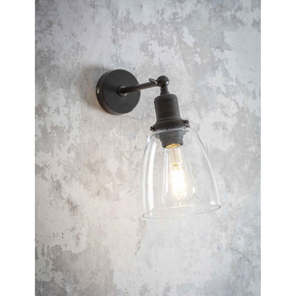 Hoxton Dome Wall Light - Antique Bronze-Wall Lights-Yester Home