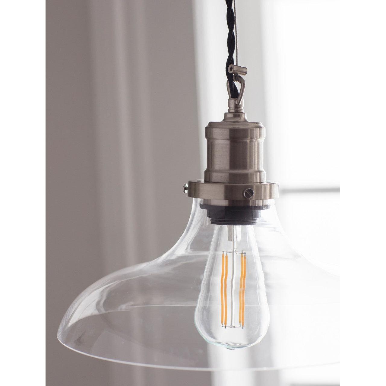 Hoxton Pendant Light, Large - Satin Nickel-Pendant & Ceiling Lights-Yester Home
