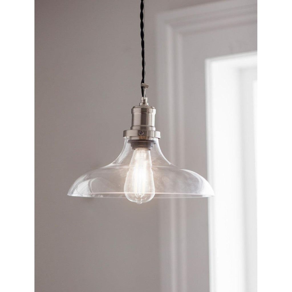 Hoxton Pendant Light, Large - Satin Nickel-Pendant & Ceiling Lights-Yester Home