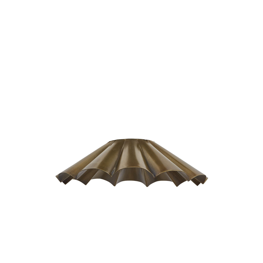 Industville Brooklyn Umbrella Pendant - 8 Inch - Brass-Ceiling Lights-Yester Home