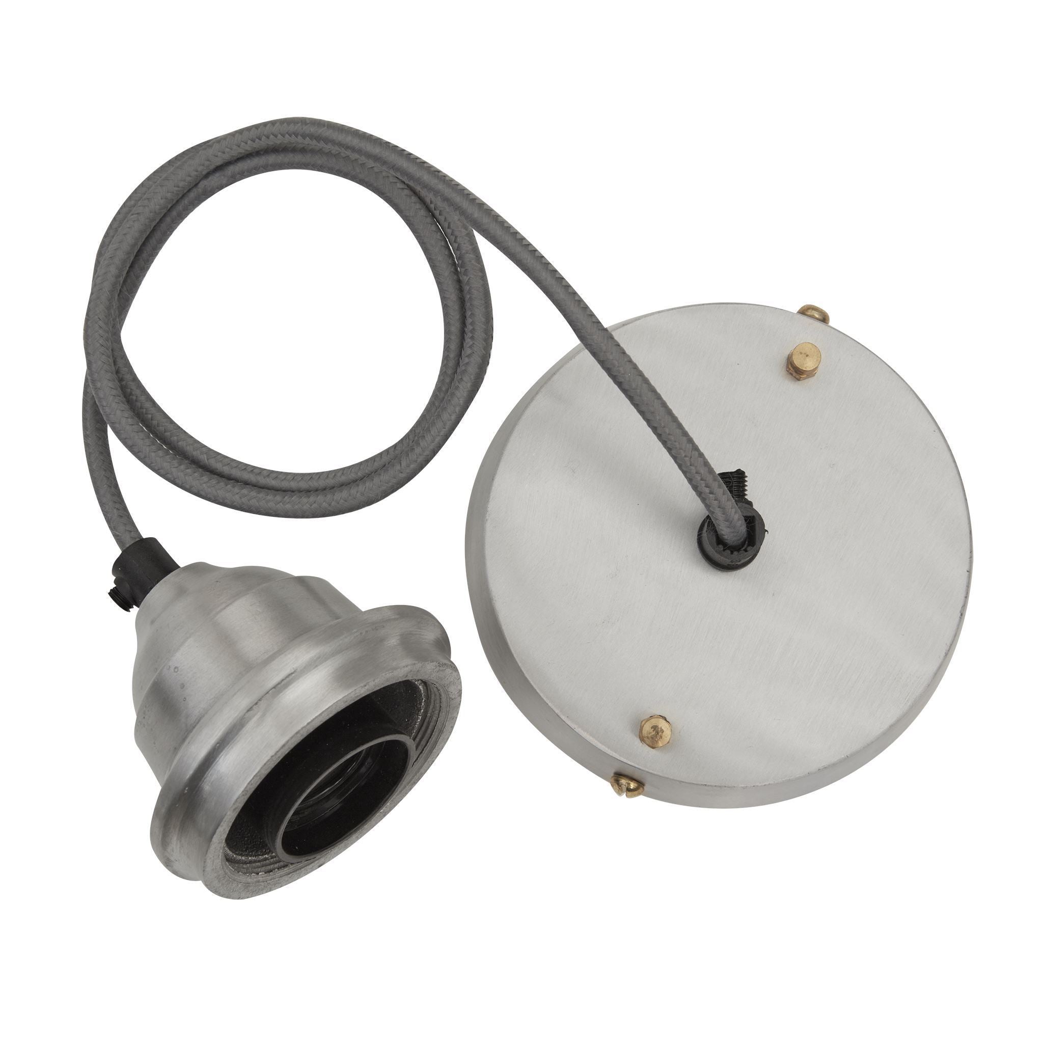 Industville Old Factory Pendant - 12 Inch - Pewter-Ceiling Lights-Yester Home