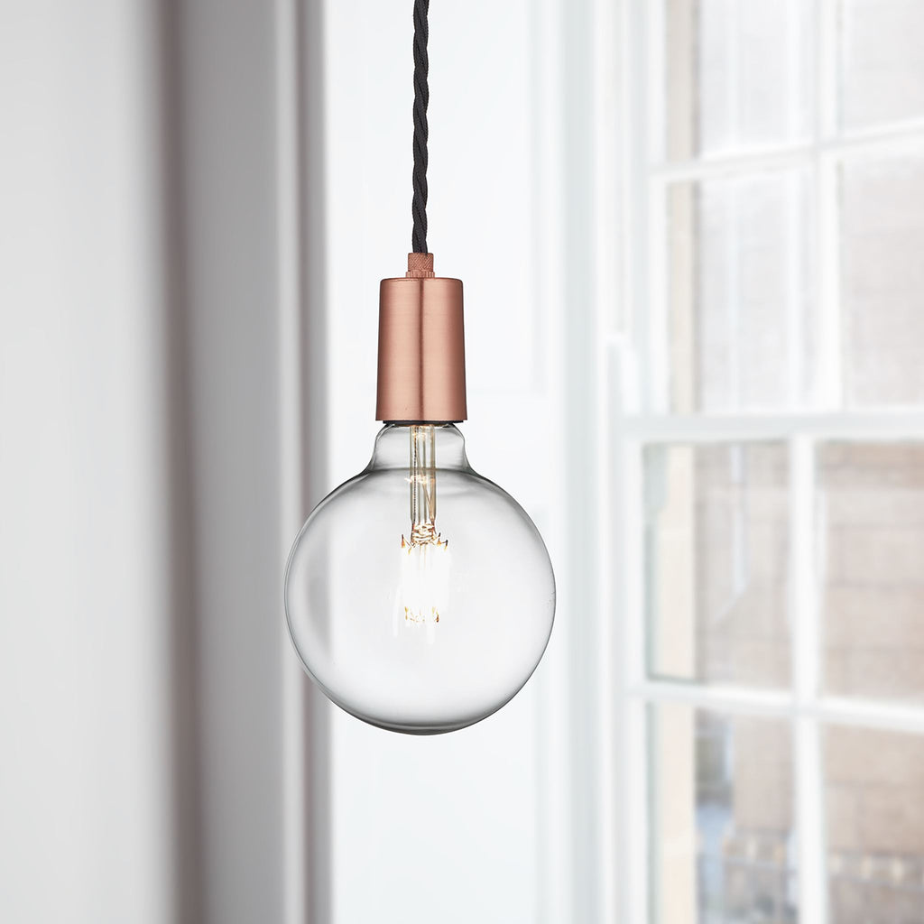 Industville Sleek Edison Pendant - 1 Wire - Copper-Ceiling Lights-Yester Home