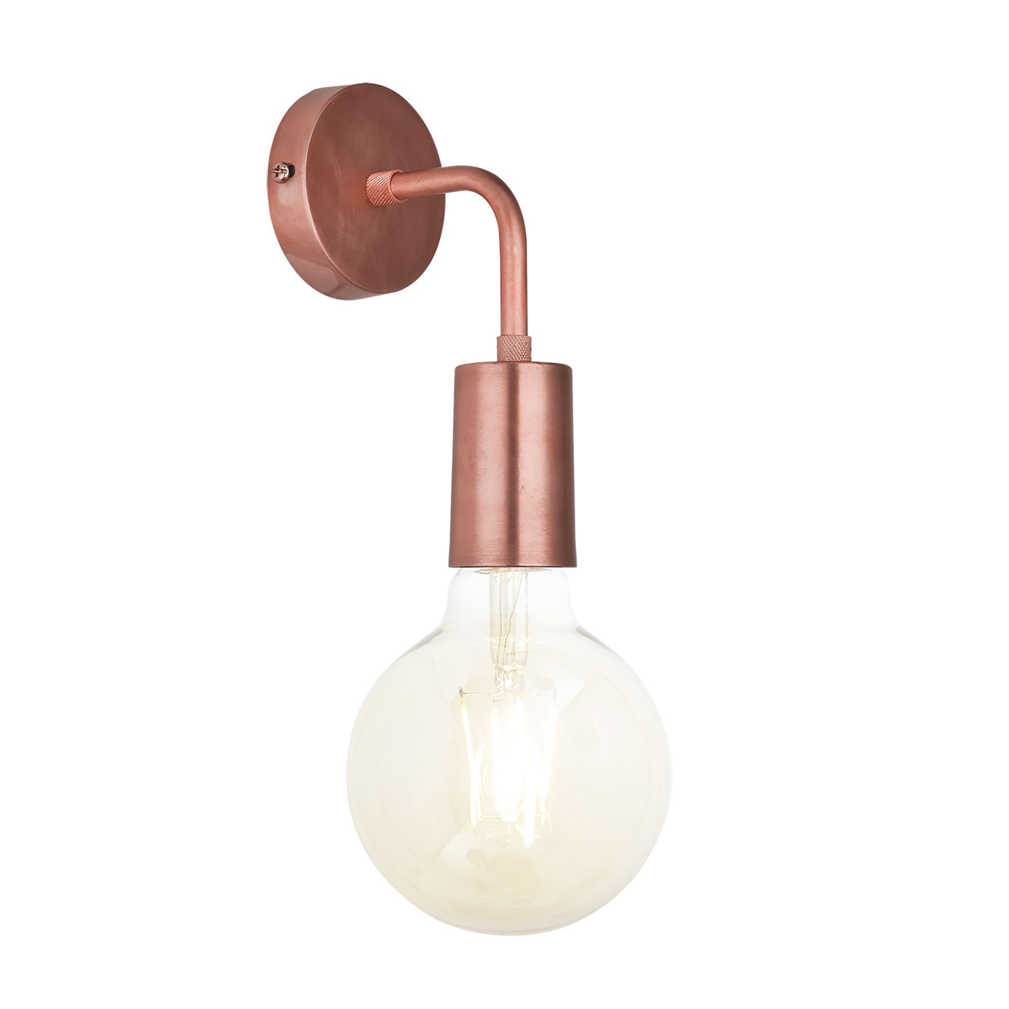 Industville Sleek Edison Wall Light - Copper-Wall Lights-Yester Home