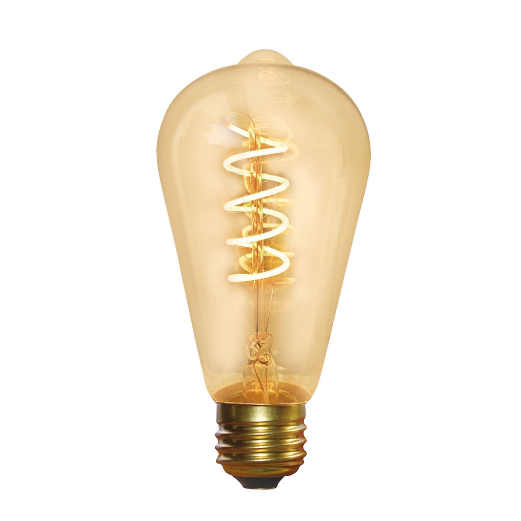 Industville Vintage LED Spiral Edison Bulb - 5W E27 Pear ST64-LED Filament Bulbs-Yester Home