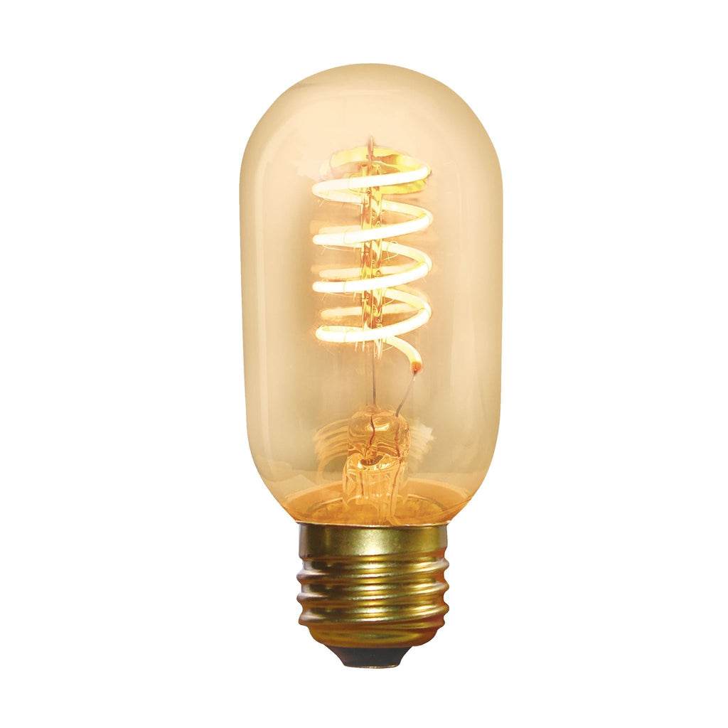 Industville Vintage LED Spiral Edison Bulb - 5W E27 Tube T45-LED Filament Bulbs-Yester Home