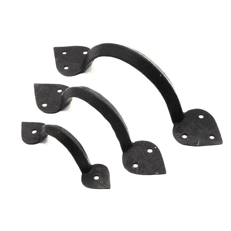 Iron Door Handle Arrow End 8" - 200mm Beeswax-Cabinet Handles-Yester Home