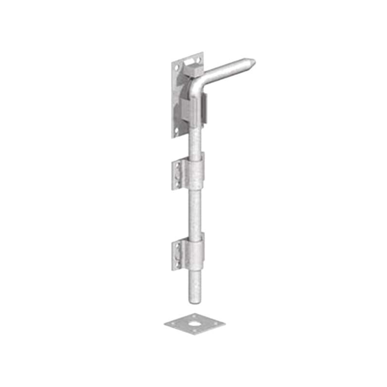 Iron Drop Bolt 18" Zinc-Latches & Bolts-Yester Home