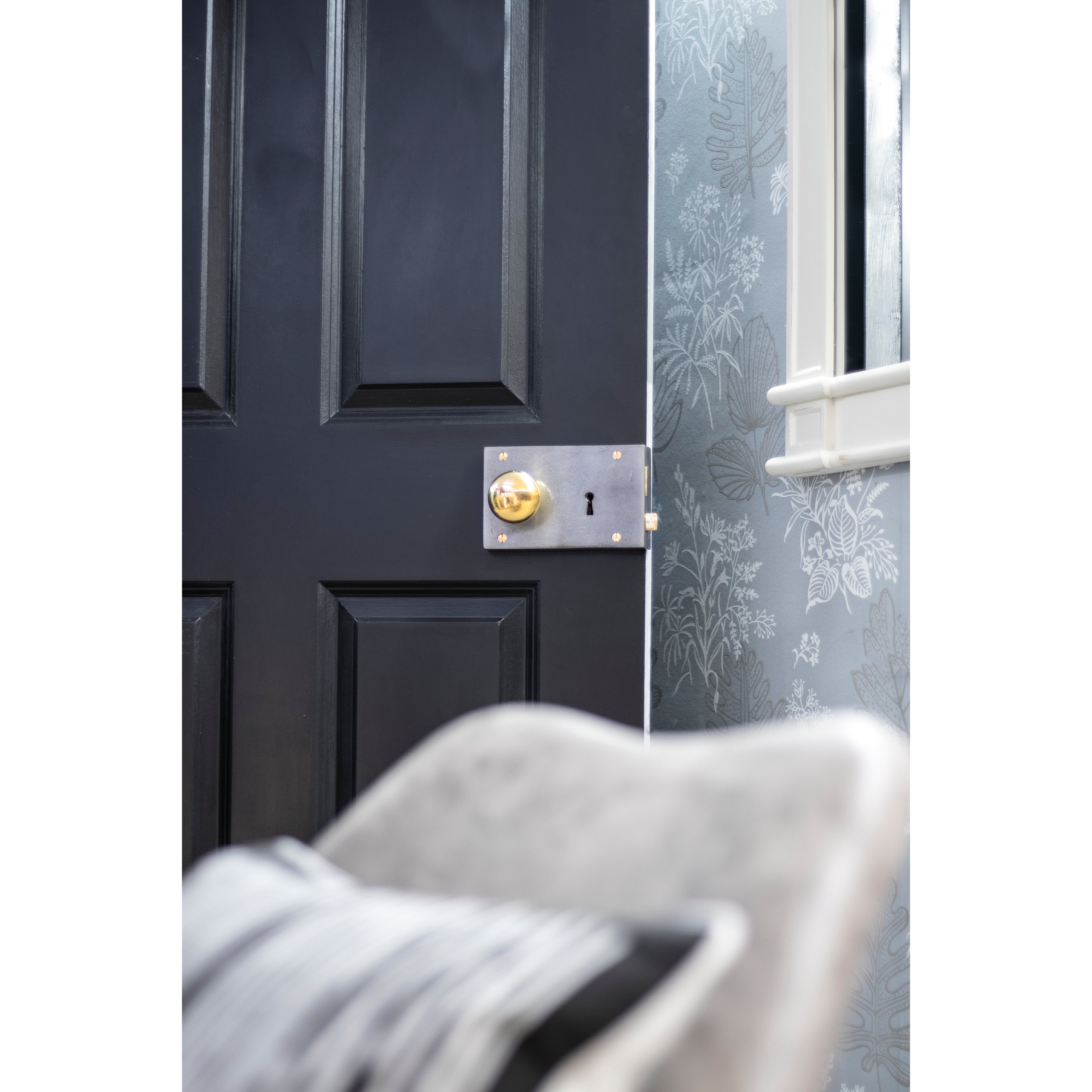 Iron Left Hand Rim Lock - Large | From The Anvil-Rim Locks & Latches-Yester Home