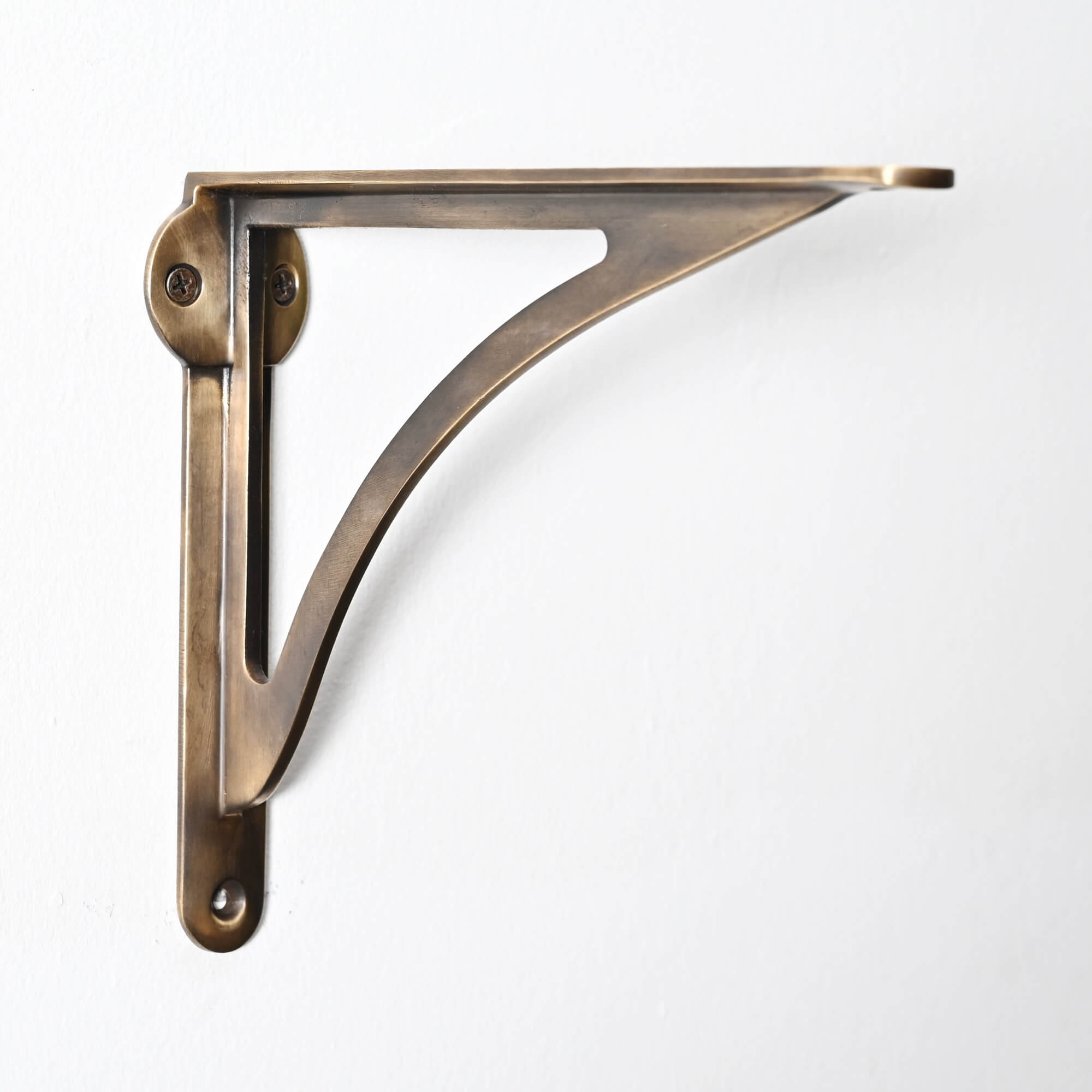 Ironbridge Aged Brass Shelf Brackets | 4.5/6/7/8/10" - Brass Shelf Brackets - Yester Home - Yester Home