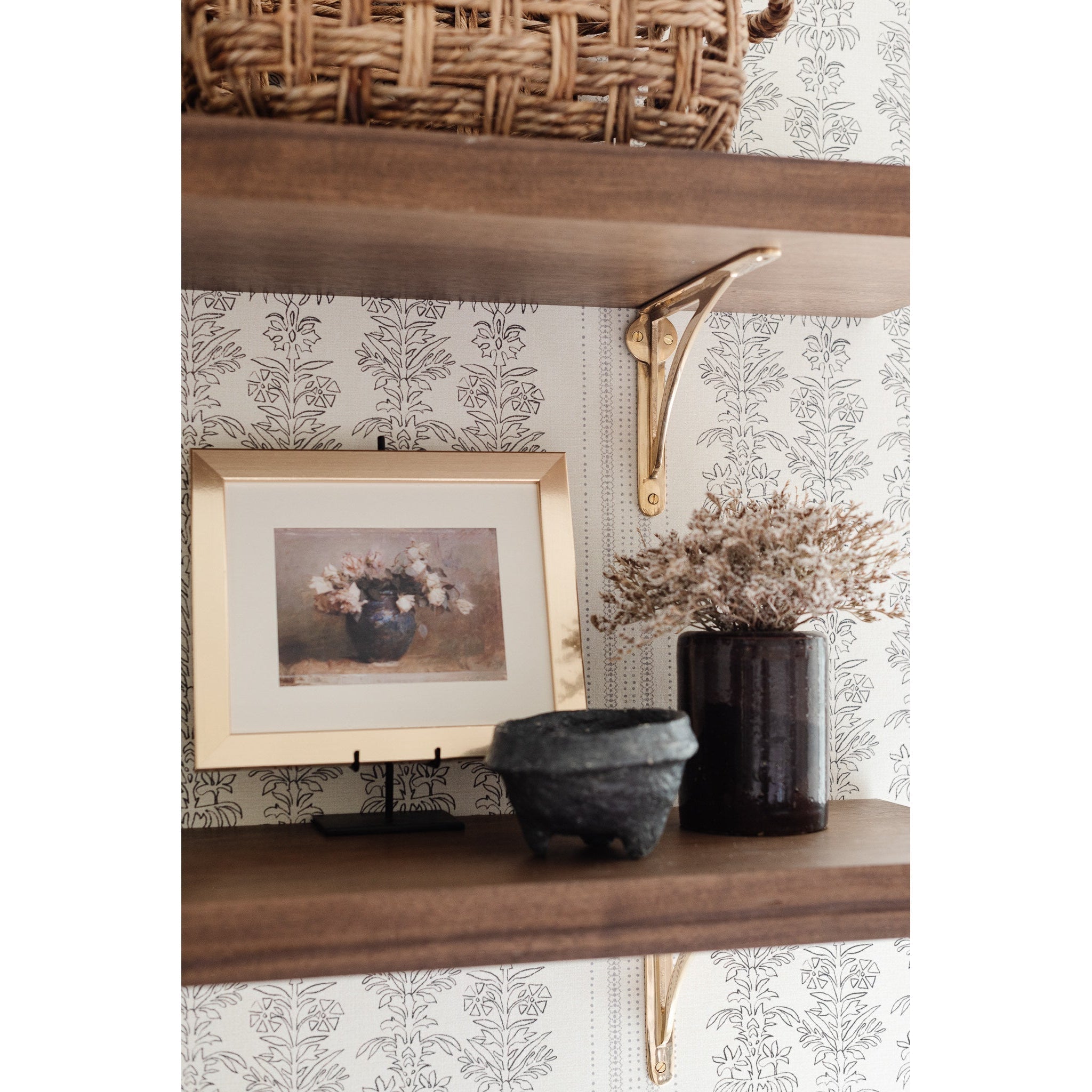 Ironbridge Polished Brass Shelf Brackets | 4.5/6/7/8/10"-Brass Shelf Brackets-Yester Home