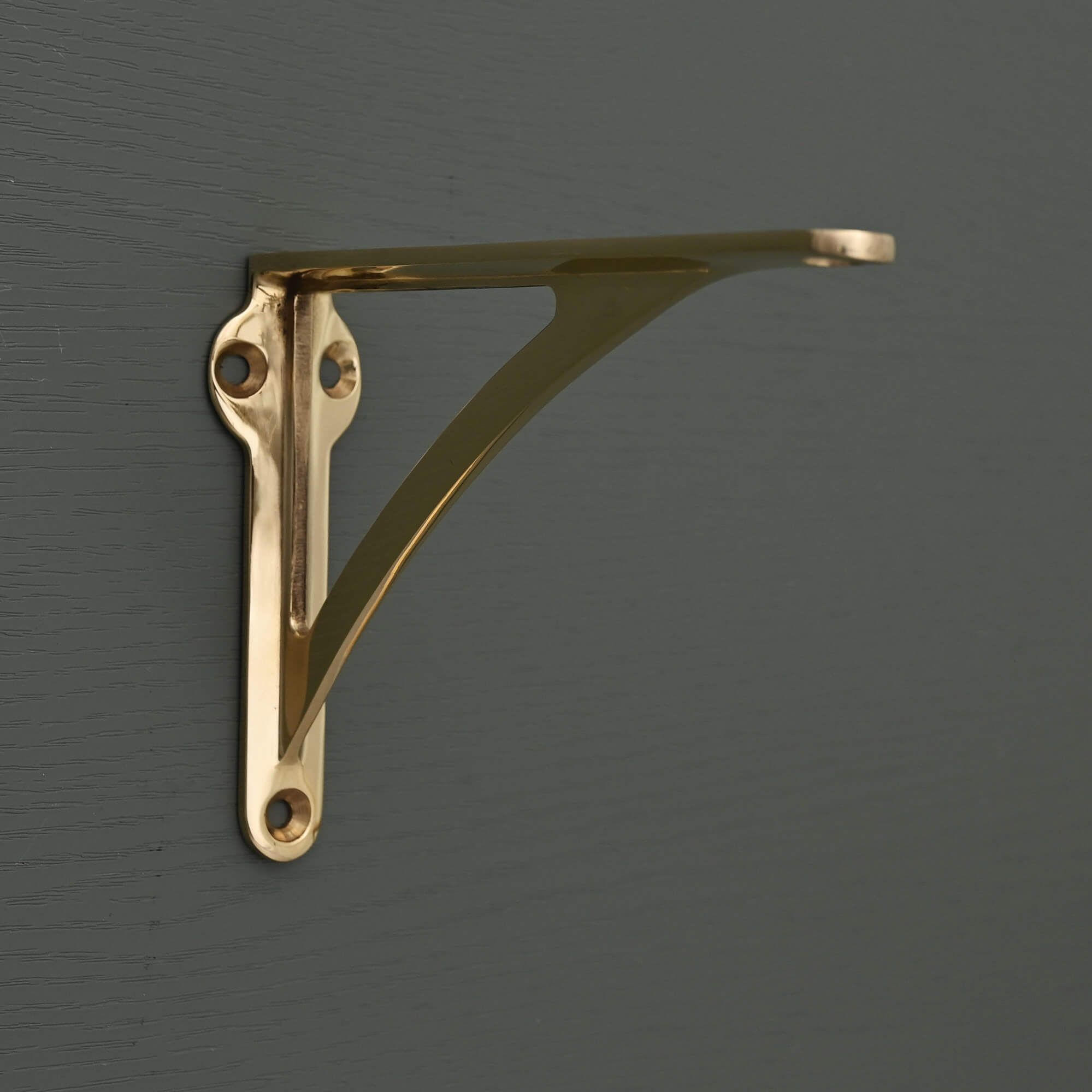 Ironbridge Polished Brass Shelf Brackets | 4.5/6/7/8/10" - Brass Shelf Brackets - Yester Home - Yester Home