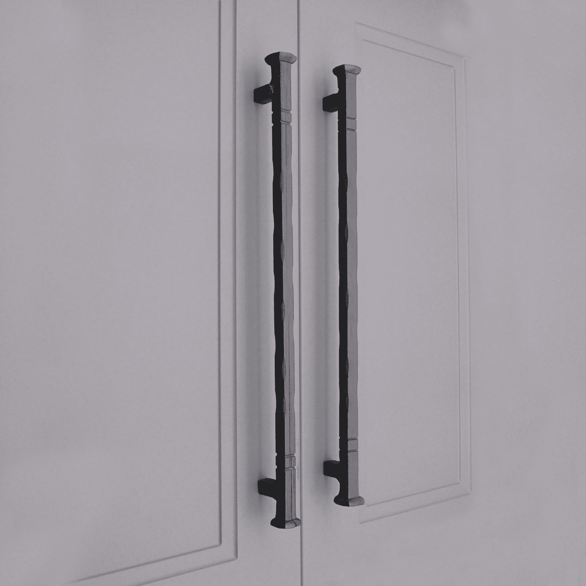 Jade Pull Handle Large Matt Black-Cabinet Handles-Yester Home
