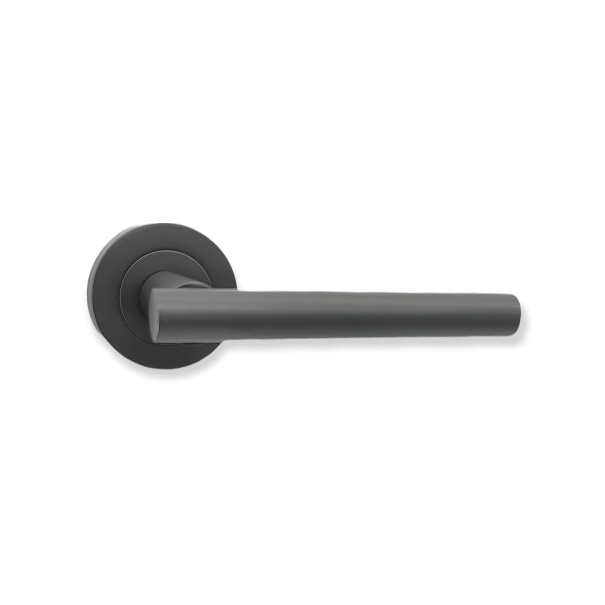 Jura Lever Door Handle Gunmetal Grey-Levers on Rose-Yester Home