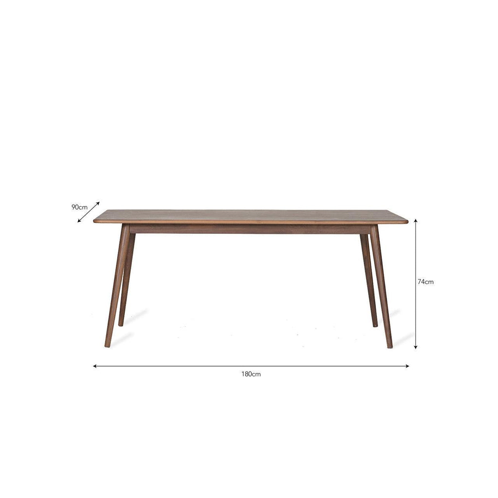 Kersoe Dining Table - Walnut-Dining Tables & Sets-Yester Home