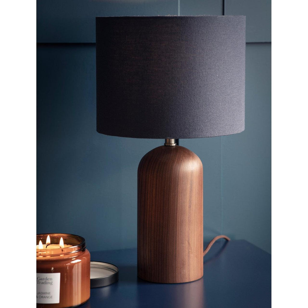 Kingsbury Table Lamp with Shade in Ink - Walnut-Table & Desk Lamps-Yester Home