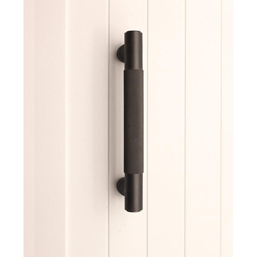 Knurled Bar Handles Small Gunmetal Grey-Cabinet Handles-Yester Home