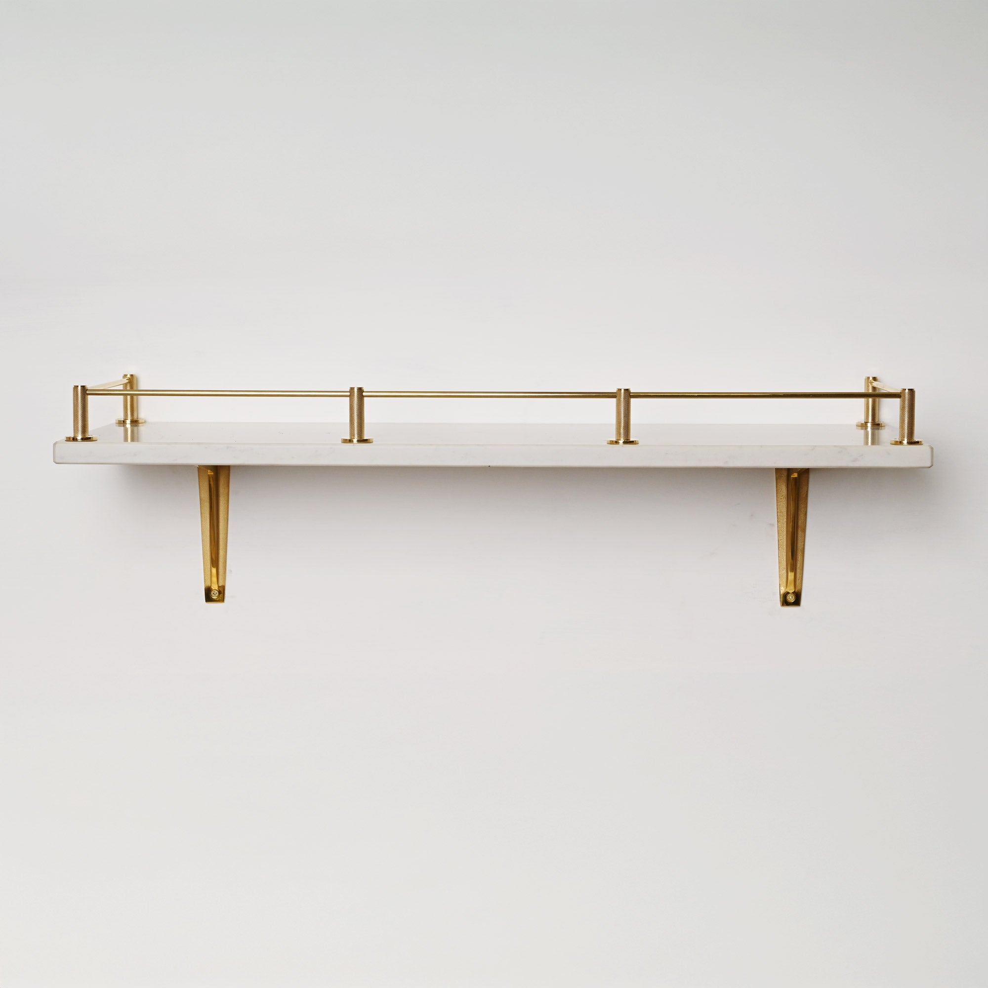 Knurled Gallery Shelf Rail | Polished Brass - Gallery Rails - Yester Home - Yester Home