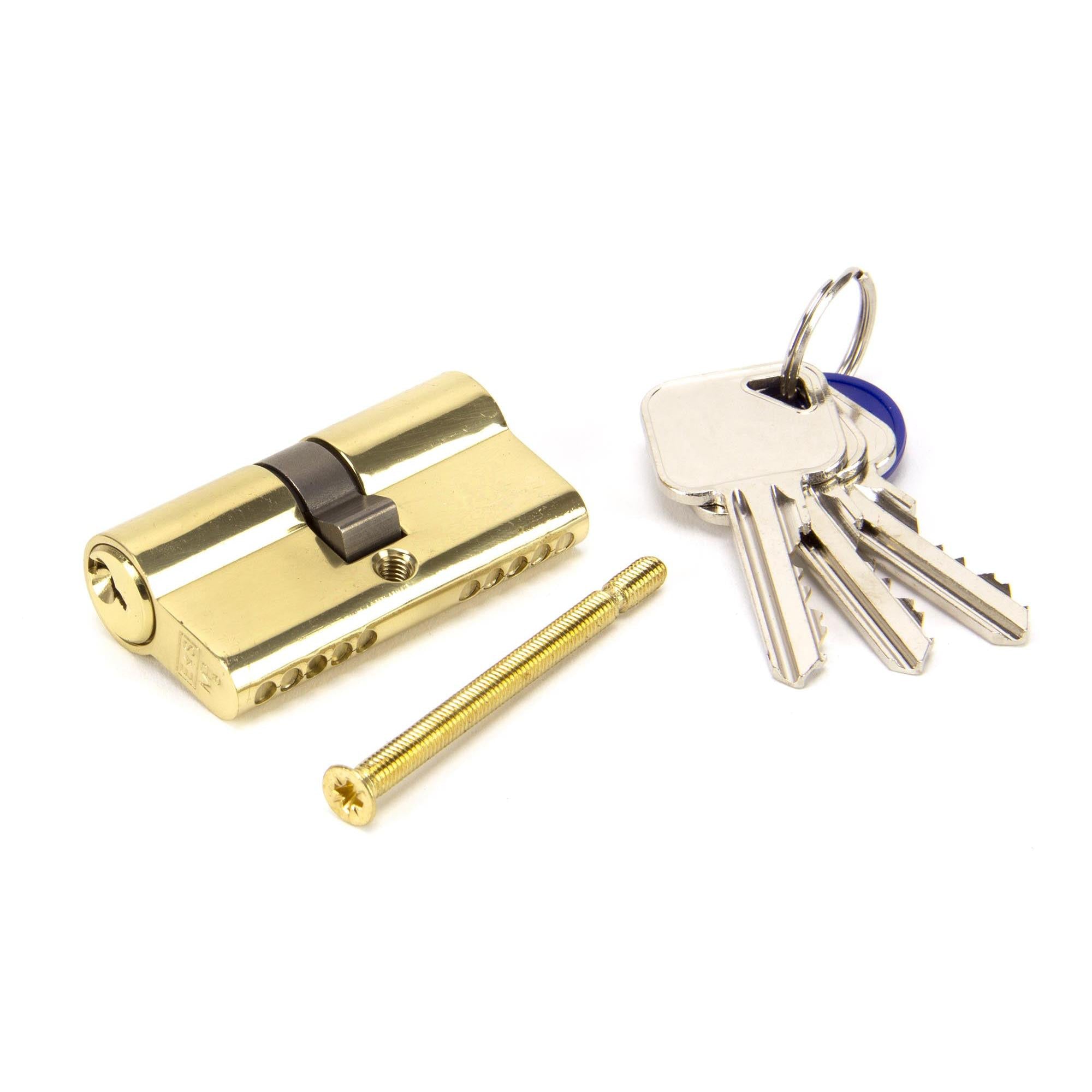 Lacquered Brass 30/30 5pin Euro Cylinder KA | From The Anvil - Euro Cylinders - From The Anvil - Yester Home