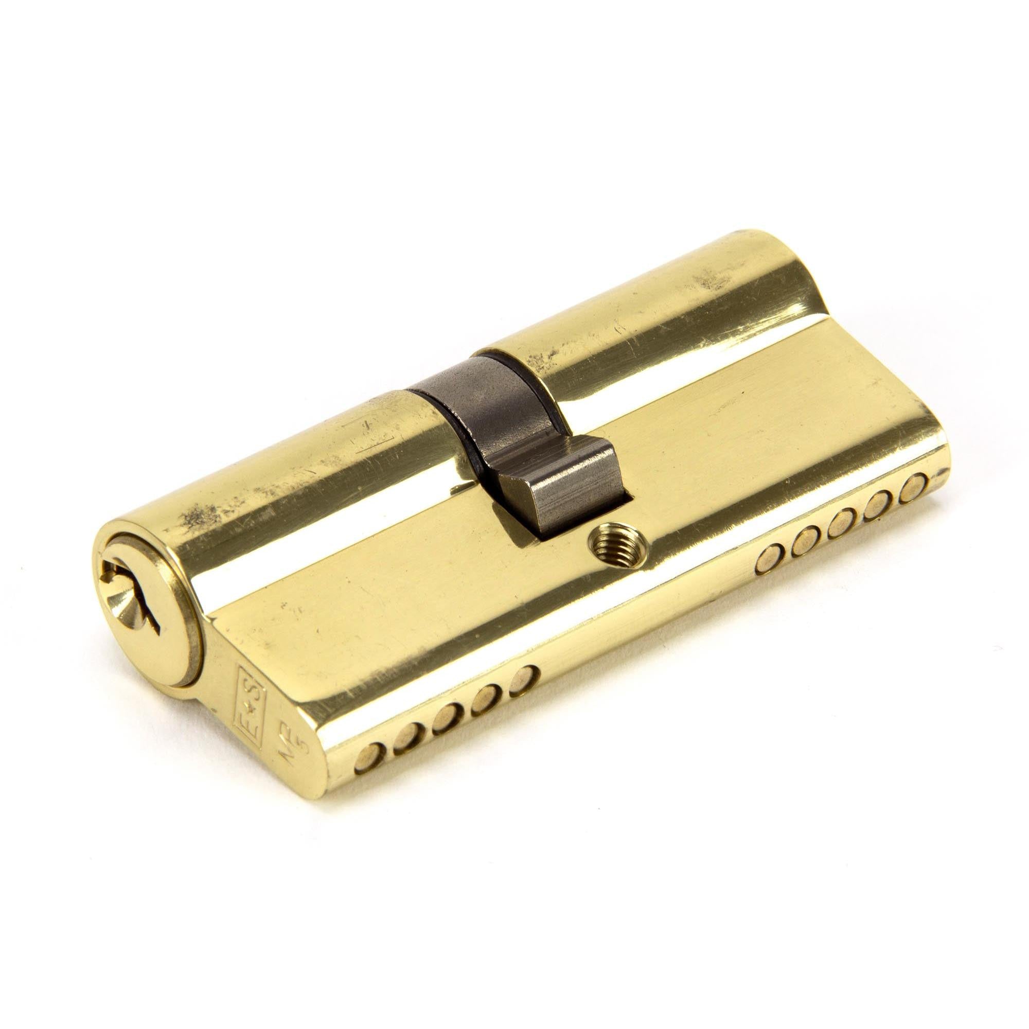 Lacquered Brass 35/35 5pin Euro Cylinder KA | From The Anvil - Euro Cylinders - From The Anvil - Yester Home