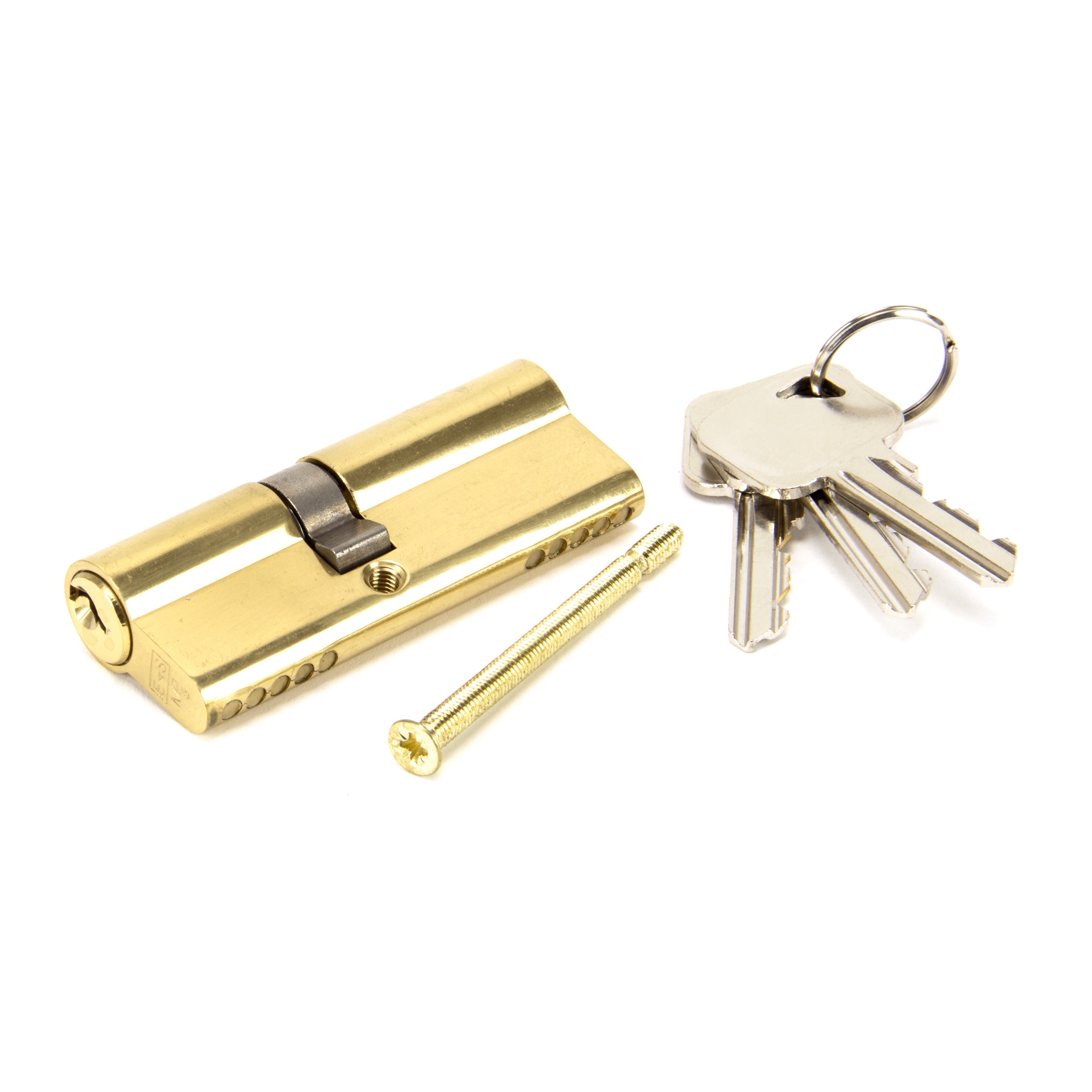 Lacquered Brass 35/45 Euro Cylinder | From The Anvil-Euro Cylinders-Yester Home