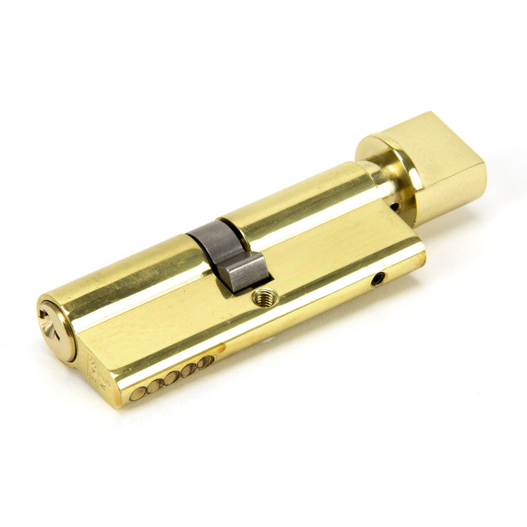 Lacquered Brass 40/40 5pin Euro Cylinder/Thumbturn KA | From The Anvil-Euro Cylinders-Yester Home