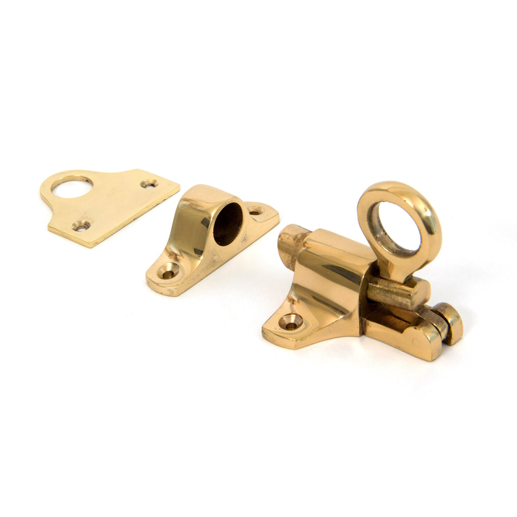 Lacquered Brass Fanlight Catch + Two Keeps | From The Anvil-Fanlight Catches-Yester Home