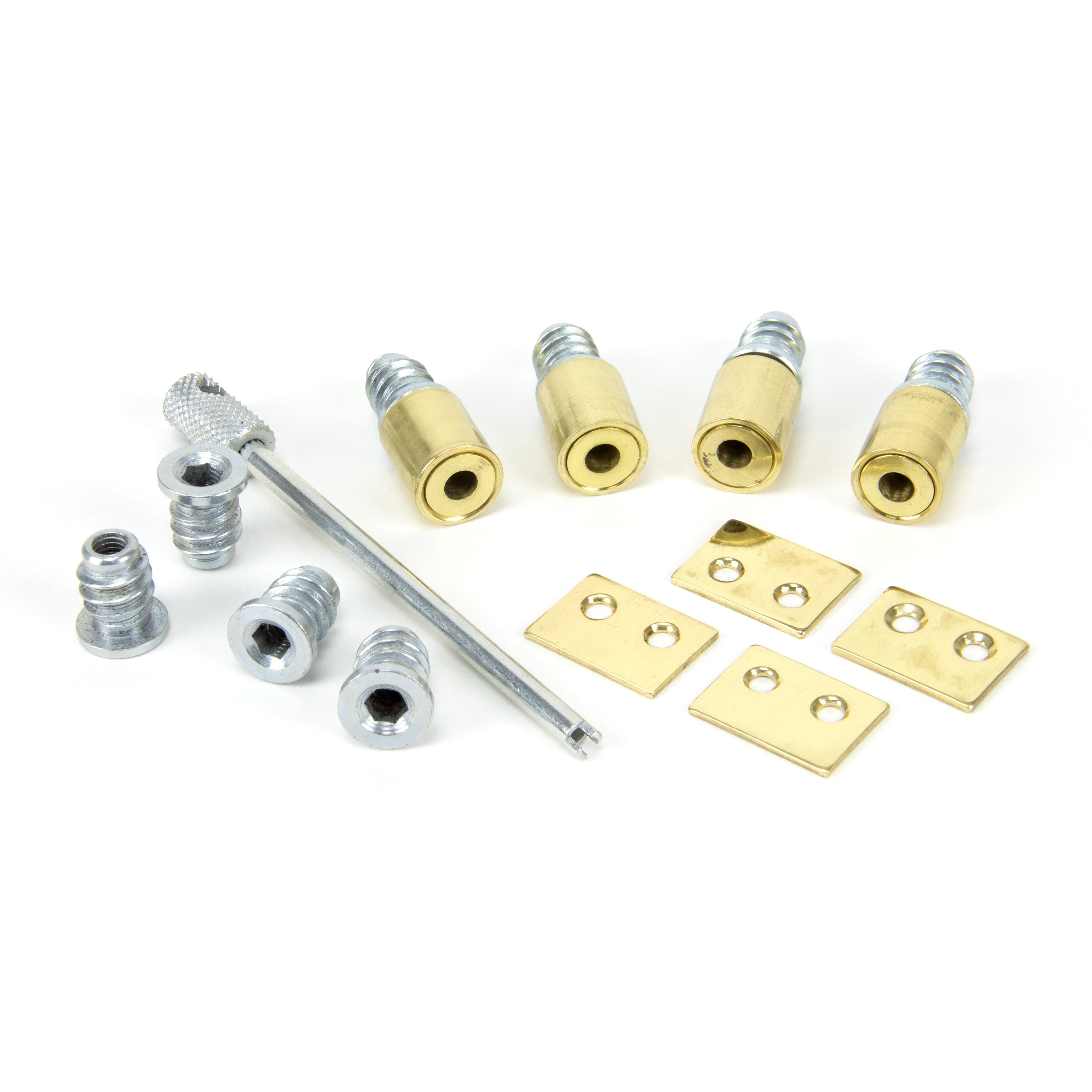 Lacquered Brass Secure Stops (Pack of 4) | From The Anvil-Sash Stops-Yester Home